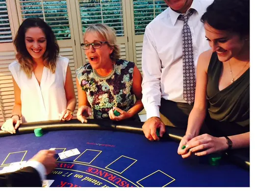 Casino table set up at a private event